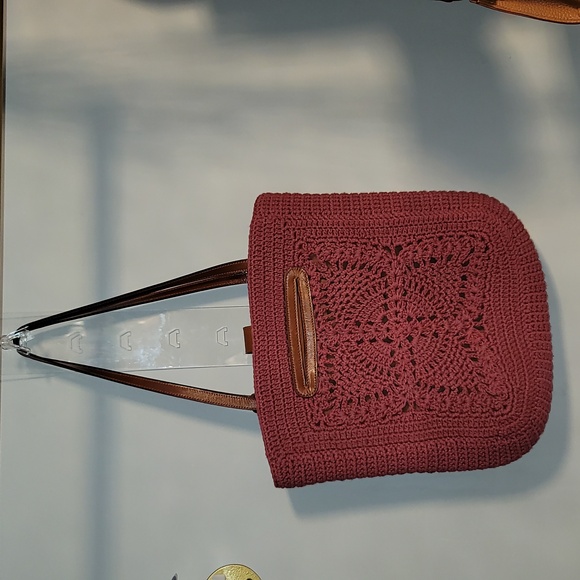 Patricia Nash Crochet Naomi Butterfly Tote Old Rose♥️🔥 - Picture 2 of 4